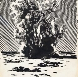Mortar shell explosion